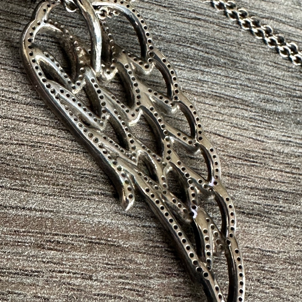 Pandora Elegant Silver Chain Necklace with Angel Wing .925 + 2 more items - Picture 7 of 12